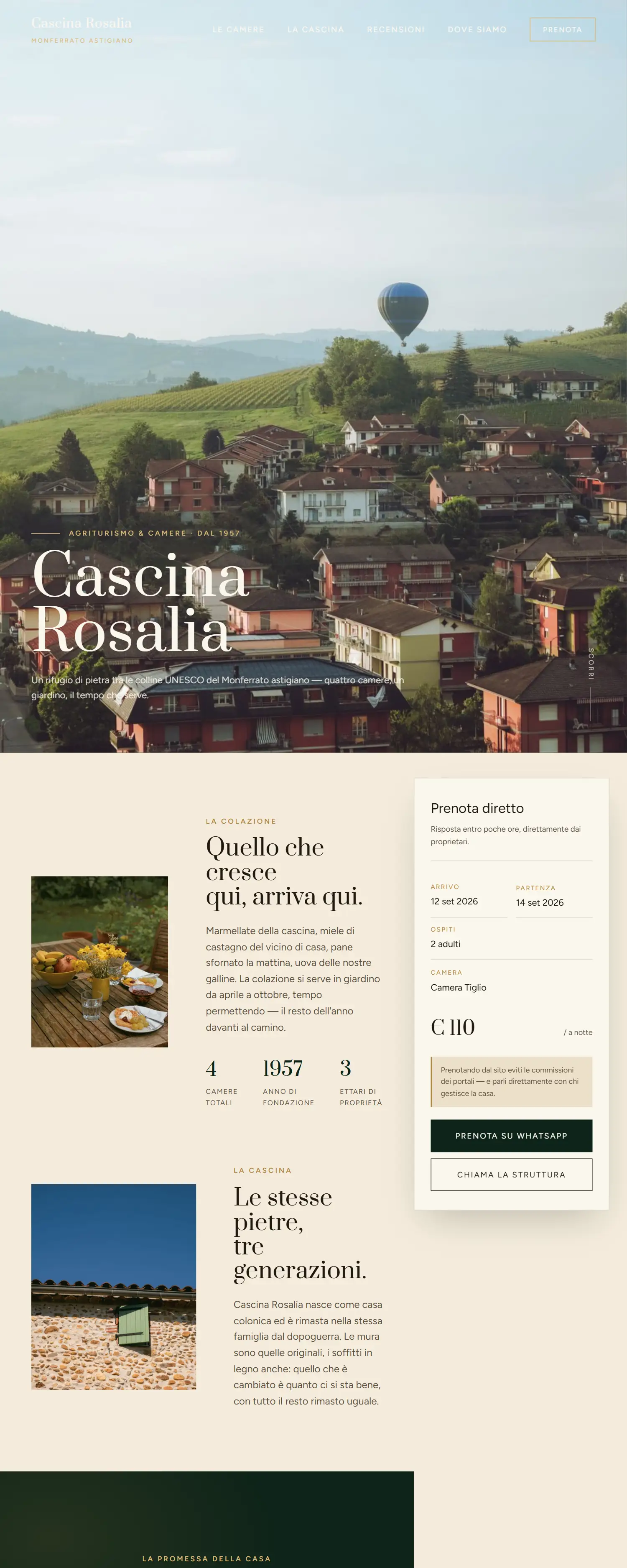 Il sito modello per cascina nel monferrato