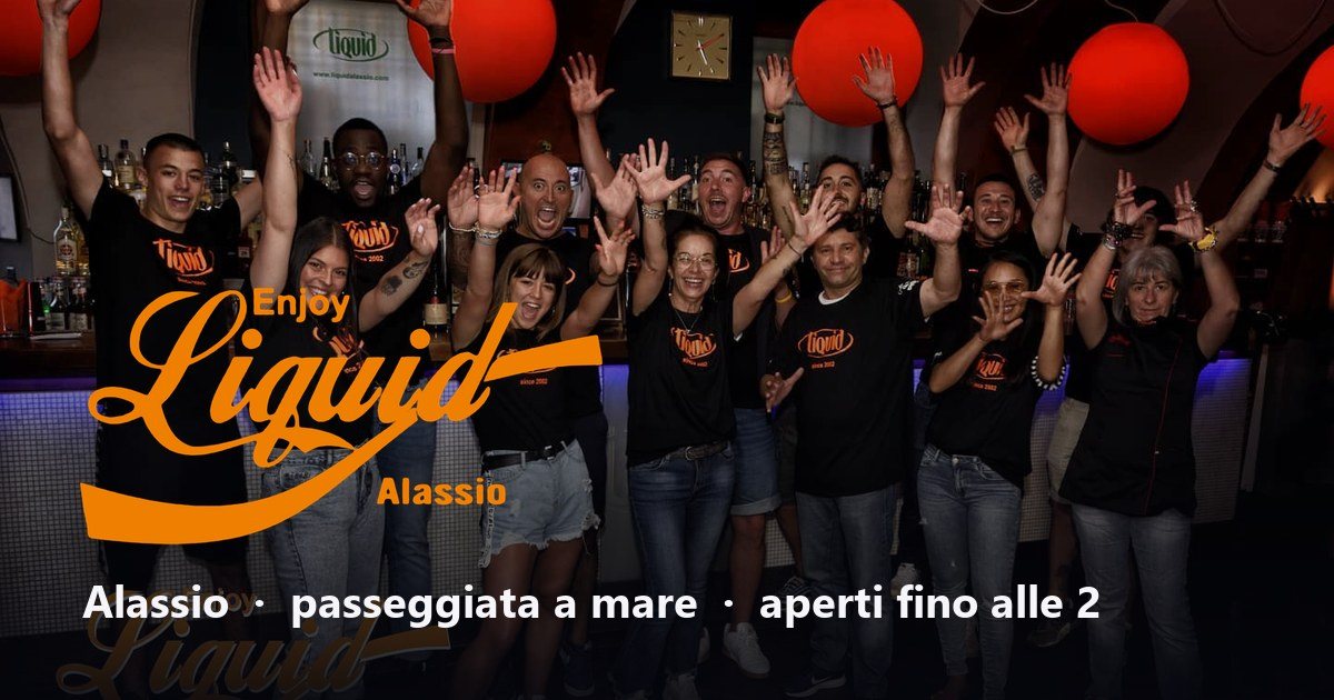 L'anteprima del sito di Liquid Cocktail Bar