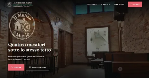 L'anteprima del sito di Il Mulino di Mario