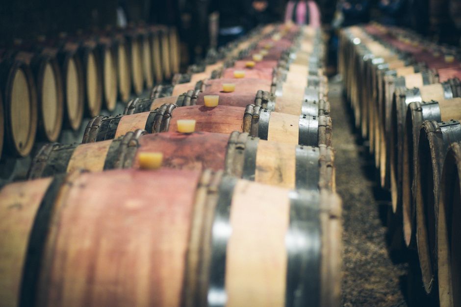 Interno della cantina storica con volte in mattoni